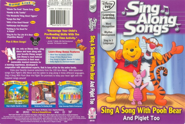 Sing Along Songs: Sing a Song with Pooh Bear and Piglet Too